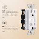 DEWENWILS 2 Pack 15 Amp GFCI Outlet, Self-Test GFI Receptacles with LED Indicator, Tamper Resistant & Weather Resistant, Wallplate and Screws Included, UL Listed, White