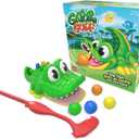 Gator Golf - Putt The Ball into The Gator's Mouth to Score Game by Goliath, Single, Gator Golf, 27 x 27 x 12.5 cm for age 3+ years