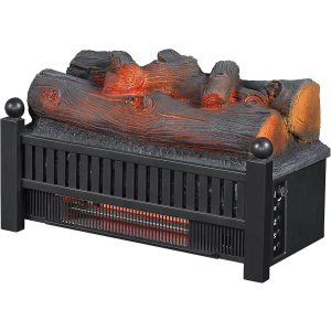 duraflame® Electric Log Set 1,000 Sq Ft Infrared Heater, Faux Logs Insert with LED Flames for Existing Fireplaces, Crackling Sounds, Remote Control Included