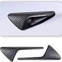 for Tesla HW4.0 Side Camera Protection Cover, for 2024/2025 Tesla Model Y/3 Side Camera Turn Signal Cover Accessories (Matt Carbon Fiber Pattern)