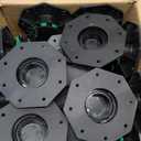 14Pack Upgraded Adjustable Deck Support Pedestal Paver Raising from 1-9/16" to 2-3/8", with Fastener Ring for Maximum Stability, Deck Foundation Base Support Flooring Joist Supports, Black