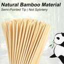 Natural Bamboo Smores Sticks 120 PCS, Extra Long 17.5" 5MM Thick Marshmallow Roasting Skewers, Heavy Duty Wooden S'more Sticks for Grilling, Camping Fire, Caramel Candy Apple, Hot Dog
