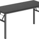 SogesHome 62 inches Folding Computer Desk Foldable Portable Office PC Desk Writing Table Small Table, Black, NSDUS-AC5CB-160