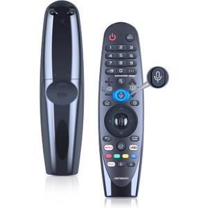 Magic Replacement for LG TV Remote with Voice and Pointer Function，AKB75855501 and MR20GA for LG Smart TV Remote（OLED/NANOCELL/ 4K UHD Models with Netflix and Prime Video Hot Keys,Google/Alexa