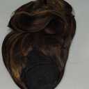 SEIKEA Versatile Drawstring Ponytail Extension, 26" Long Wavy Multi Layered Clip in Ponytail Hair Extensions Stand Up High Fake Pony Tail Soft Natural Synthetic Hairpiece Chocolate Brown/Blonde