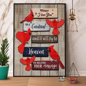Adults Jigsaw Puzzle 300 Piece Wooden Adults Children Puzzles Cardinal Whisper I Love You to A Cardinal Jigsaw for Active Thinking Party Entertainment Perfect for Family or Dat