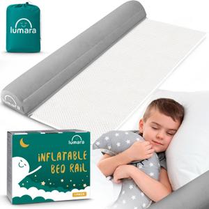 LUMARA Inflatable Bed Rail for Toddlers - Portable Travel Bed Bumper for Kids Fits Twin Full Queen King Size Beds - Non-Slip Safety Guard Rails ([1-pack] 1 Bumper)