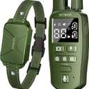 Dog Shock Collar, Training Collar, Two-Way Audio 4500ft Waterproof Bark Control Collar, Rechargeable Electric Collar with Recording, Call, Vibrate and Shock Functions for All Breeds (Green)