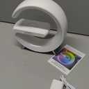 Smart LED Table Lamp, 4-in-1 Wireless Charger, Night Light, Alarm Clock, and Bluetooth Speaker with App Control for Bedroom, Office, and Home Decor (White)