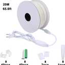 BENLUN AC 110V COB LED Strip Lights Outdoor Waterproof 65.6ft, 2700K Warm White Super Bright 200W CRI 90+ LED Rope Light, IP65 Flexible Cuttable, for Bedroom Garden Commercial House