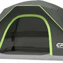 CAMPROS CP Tents for Camping 4 Person Tent Waterproof Windproof Double Layer Camping Tent, Easy Setup Dome Tent with Large Mesh Windows & Wider Door for Outdoor Camping & Hiking (Deep Gray)