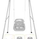 3-in-1 Toddler Swing Set, Foldable Baby Swing with Stand