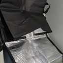 CIVJET Insulated Pizza Delivery Bag for Carry Hot, 20" x 20" x 14" Insulated Food Delivery Bag, Grocery Cooler Bags for Catering/Drivers, Commercial Food WarmersBlack, 1Pk