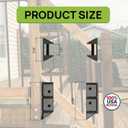 Fence & Deck Rite Stair Railing Hangers for 2x4 (1.5"x3.5") Wood Rails – Deck Stair Railing Hardware for 29-37° Inclines – UV-Protected, Weatherproof Fiberglass-Reinforced Black Polypropylene