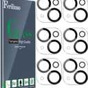 Ferilinso for iPhone 14 iPhone 15 iPhone 14 Plus iPhone 15 Plus Camera Lens Protector for iPhone 13 13 Mini Lens Screen Protector Accessories Cover 9H Protection Case Friendly 6 Pack (Transparent-2)