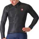 CASTELLI Mens Squall Shell Jacket, Full Waterproof, Windproof Lightweight Reflective Jacket, Road Cycling & Gravel Biking (Large, Light Black/Silver Gray)