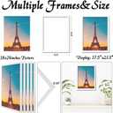 18x24 Picture Frame Set of 5, White Photo Frames High Transparent Wall Gallery Desktop Horizontal Vertical for Canvas Collage Photo Poster Certificate 18 x 24 inches