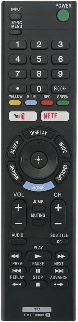 RMT-TX300U Replace Remote Applicable for Sony TV KD-55X720E KD-49X720E KD-43X720E KD-49X700E KD-43X700E KD-55X700E KD-60X690E KD-70X690E KD-65X730F KD-50X690E XBR-49X800E XBR-55X800E XBR-43X800E