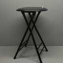 Folding Stool - Backless 24-Inch Stool with 225lb Capacity for Kitchen or Rec Room - Portable Indoor Counter Bar Stools by Lavish Home (Black)