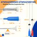 GTWN2800D1WW GTWN4250D1WS GTWN4250D0WS GBAN2800F0WW GTWN2800D0WW Washer Suspension Rods(4PCS), Fit for GE Models GTWN2800D2WW GTWP1800D0WW & Hotpoint Models HTWP1400F2WW