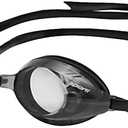 Sporti Unisex Adult Antifog Optical Goggle, Swimming Goggle -1.5D to -8.0D, Antifog Swim Goggles for Men & Women, Anti UV (S2 - Smoke Lens/Black Frame), Negative 5.0