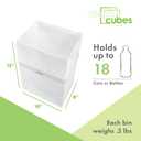 4 Gallon Disposable Pop-Up Trash Cans (6-Pack) with Fitted Bags  Foldable Garbage & Recycling Bins for Parties, Events & Kitchen (White, 12" H x 10" W x 8" D)