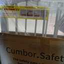 Cumbor 29.7-46" Baby Gate for Stairs, Toddler Safety Essentials for The House, Auto Close Dog Gate for Doorways, Mom's Choice Awards Winner-Easy Install Pressure Mounted Pet Gates for Dogs, White