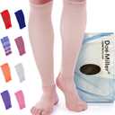 Doc Miller Compression Calf Sleeve for Men & Women – 20-30mmHg Graduated Support for Running, Shin Splints, Calf Strain – Knee High, 2X-Large REGULAR, Skin/Nude