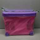 Barbie Store It All! Rolling Storage Bin  Extra-Large Organizer Case with Wheels & Handle for Barbie Dolls, Clothes, Accessories & Playsets  Pink Portable Travel Toy Box