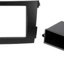 Scosche TA2101B Double DIN or Single DIN with Storage Pocket Radio Install Dash Kit Compatible with Select 2009-2013 Toyota Corolla with Factory Black Dash - Aftermarket Car Stereo Installation Kit