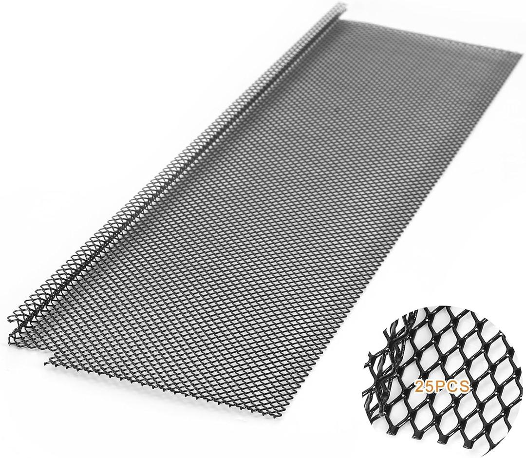 Blulu 25 Pcs Lock in Gutter Guard 6 Inch x 75 ft Stainless Steel Micro Mesh Leaf Gutter Screens Protection Covers Fit 4", 5" and 6" K Style