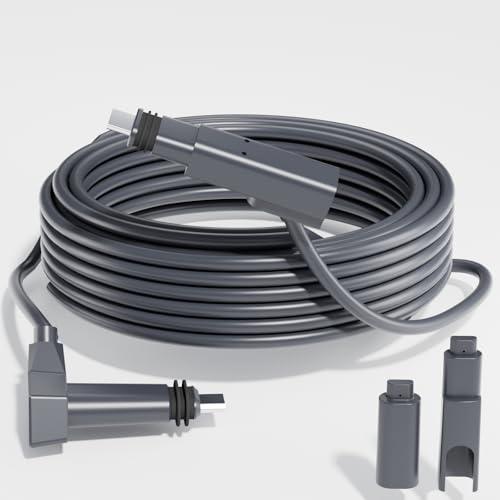 Klutchtech Starlink Cable 75FT for Standard Actuated Gen 2, Starlink Replacement Cable for Rectangular Satellite V2 Waterproof Gray (75FT/23M)
