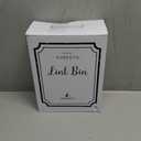 SUBEKYU Magnetic Lint Bin for Laundry Room, Wall Mounted Metal Lint Box Holder Trash Can with Lid for Dryer,Lint Basket for Laundry Room Organization,White