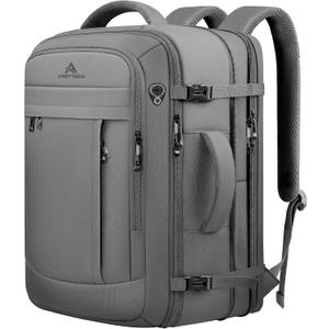 AREYTECO 60L Travel Laptop Backpack for Men, Extra Large Backpack, Big Capacity Carry On Backpack, 18-19 Inch Laptop Backpack Water Resistant Luggage Computer Daypack College Bag, Grey