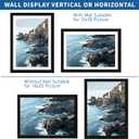 Hongkee 14x20 Picture Frame Set of 2, Rustic Black Wood Style - Display 14 x 20 Picture without Mat or 12x18 Picture with Mat, Wall Mounting Horizontal and Vertical