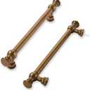 khtumeware 10 Pack 6inch(152mm) Hole Center Antique Brass Cabinet Pulls Solid Heavy Duty Pull Cabinet Hardware Handle for Kitchens cabinets Dressers Pull for Bathroom