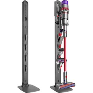 Haturi Vacuum Stand for Dyson V15, Gen5, V12, V11, V10, V8, V7, V6 - Sturdy Metal Storage Bracket Standing Holder with Hidden Cord Design, Space-Saving and Stylish Organization Solution