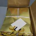 Seajan 50 Pack Metallic Gold Gift Bags with Handles Gold Foil Favor Glossy Finish Waterproof Bags with Tags for Birthday Party Anniversary Wedding Baby Shower Thanksgiving Christmas Party Supplies