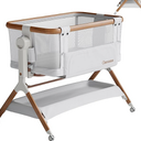 STARMONS Bassinet Bedside Sleeper, Rocking Bassinet for Baby, 3 in 1 Crib with 6 Adjustable Height,Breathable Mesh and Lockable Wheels, Baby Must Haves for Newborns