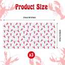 2 x Touman 3 Pieces Crawfish Tablecloth Birthday Party Lobster Table Covers White and Red Crawfish Table Cloth for Party Decoration Supplies, 108 x 54 Inches