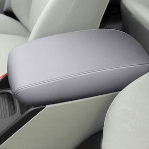 AOMSAZTO Grey Armrest Console Cover for Civic 2012-2015 Honda Middle Leather Arm Cover (Gray)