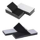 Melsan 2x4 Inch and 2x6 Inch Adhesive Square Hook and Loop Tape for Indoor or Outdoor Use - Instead of Holes and Screws, Black