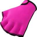 FitsT4 Sports Aqua Gloves Webbed Paddle Swim Gloves Fitness Water Aerobics (Medium, Rose Red)