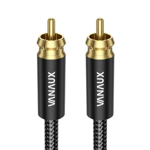 VANAUX Subwoofer Cable Digital Audio Coaxial Cable [24K Gold Plated Connectors] S/PDIF RCA to RCA Cable for Home Theater, Soundbar, Projector, Gaming Console, Amplifier, Speaker (5feet/1.5m)