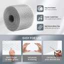 5 Inch X 100 Feet Gutter Guard Mesh Roll,Leaf Filter Gutter Protection Roll with Installation Screws,DIY Leaf Filter Rainwater,Used for Filter Roof Tree Branches (Silver)