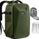 K&F CONCEPT Camera Backpack,Hardshell Photography DSLR Camera Bag with 15-15.6 Inch Laptop Compartment Hard Shell Camera Case Compatible with Canon/Nikon/Sony/DJI Mavic Drone