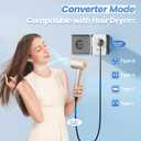 800W Power Converter Adapter Combo, Specially for Hair Dryers, 220v to 110v Voltage Converter with AC Sockets, 2 USB C & 2 USB A Ports, Compact Voltage Converter US to Europe(White)