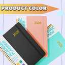 Academic Planner 2026 - Hardcover Weekly & Monthly Calendar Agenda, Daily Planner for Students & Teachers, 8.5" x 6.3" Portable SizeDaily Agenda Book with Tabs, College Organizer Notebook (pink)