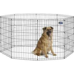 MidWest Homes for Pets 36-Inch Exercise Pen, for Indoor and Outdoor use, 16 Sq Feet of Play, Folding Dog Pen, No Door Design for Maximum Security, Easy to Set Up, Foldable Dog Playpen