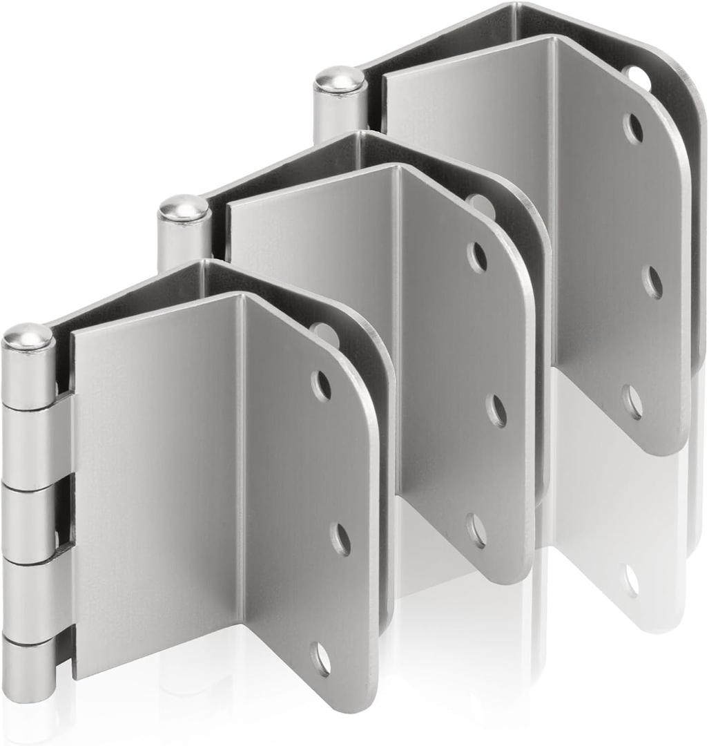 Haidms 2 Pack Offset Hinges 3.5 Inch Satin Nickel Swing Clear Offset Door Hinge with 5/8'' Radius Corner for Heavy Duty Exterior Interior Doors